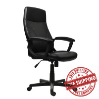 Techni Mobili RTA-4907-BK Medium Back Executive Office Chair, Black